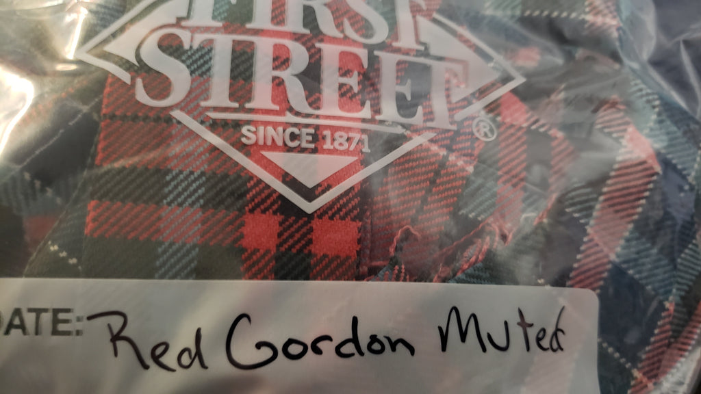 Gordon Red Muted Tartan Scraps
