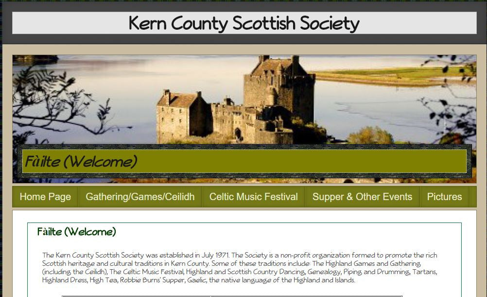 Blog # 26 Kern County Scottish Society