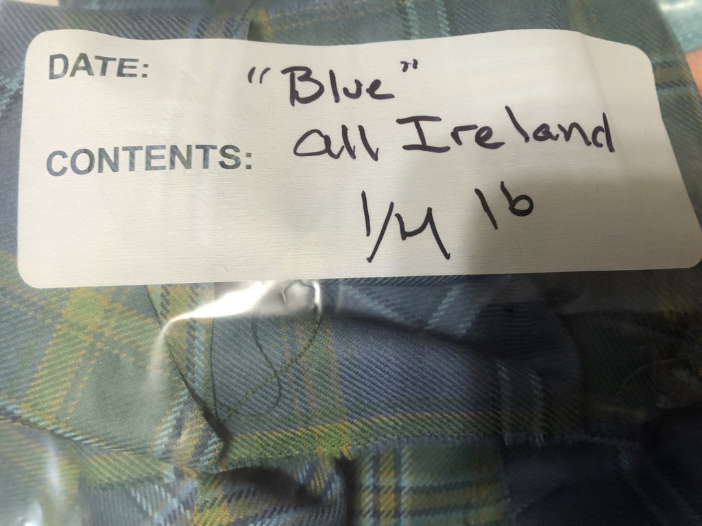 Blue All Ireland Tartan Scraps